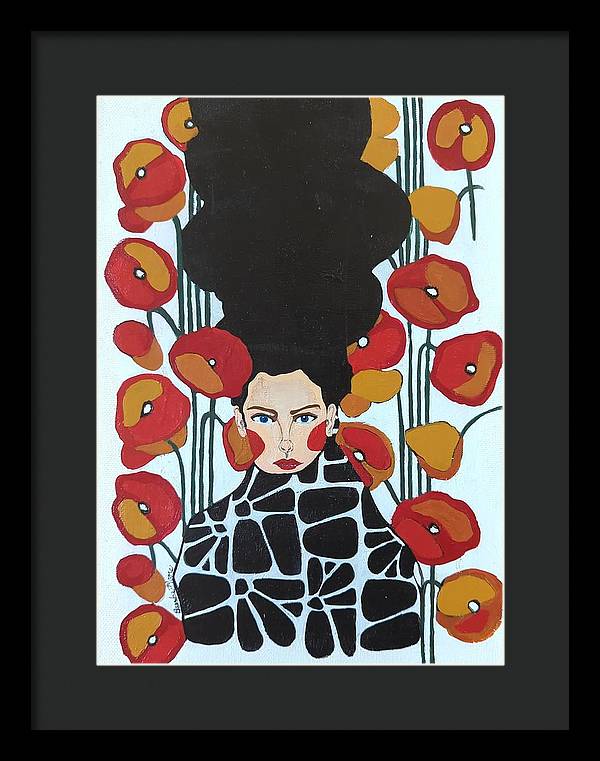 Poppy Flowers Women - Framed Print