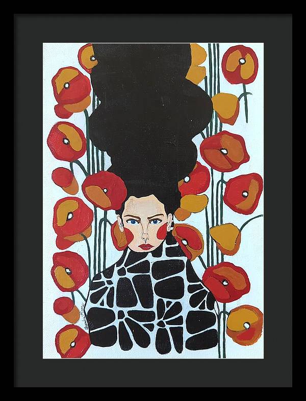 Poppy Flowers Women - Framed Print