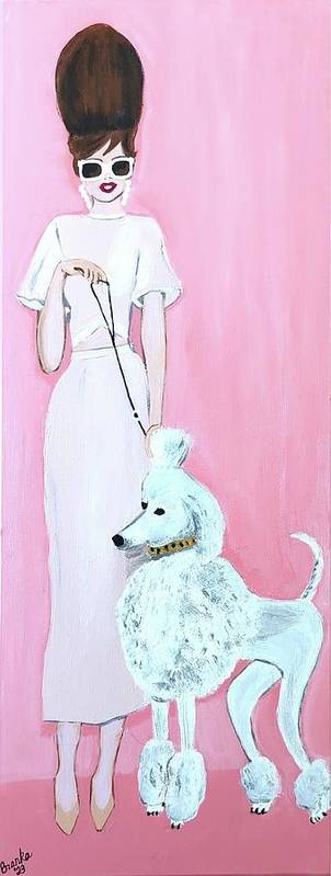 Pretty Poodle Dog - Art Print