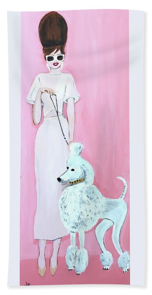 Pretty Poodle Dog - Beach Towel