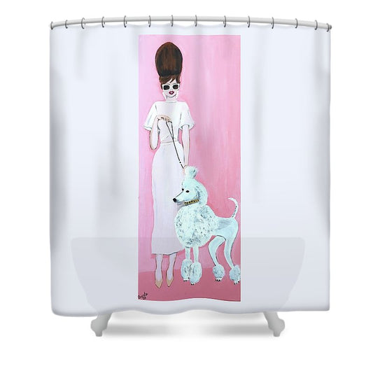 Pretty Poodle Dog - Shower Curtain