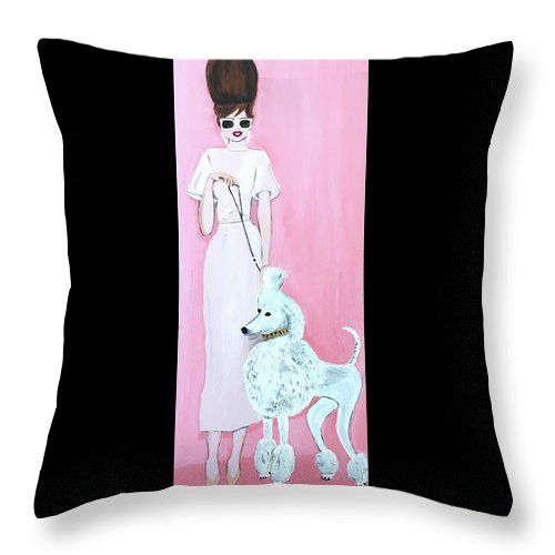 Pretty Poodle Dog - Throw Pillow