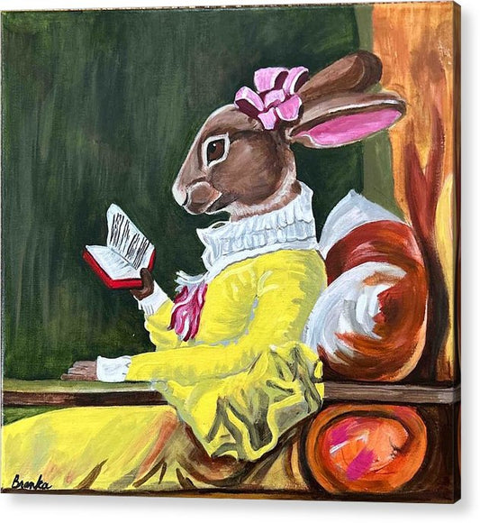 Reading Rabbit - Acrylic Print