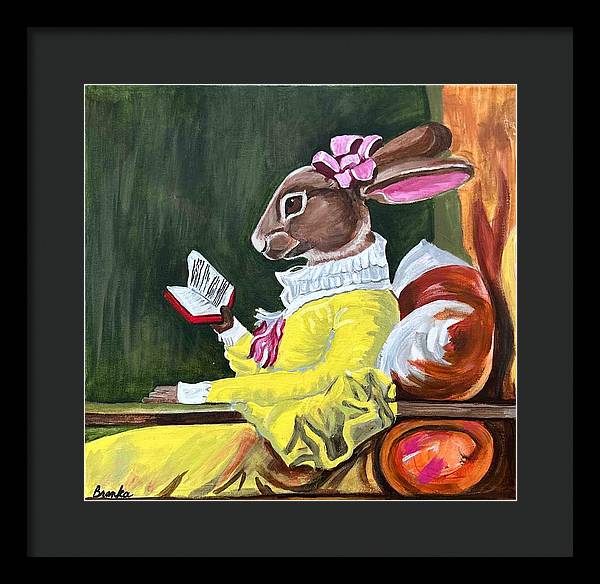Reading Rabbit - Framed Print