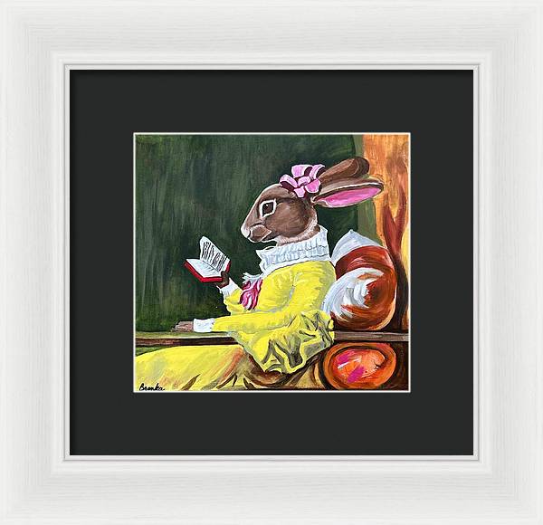 Reading Rabbit - Framed Print