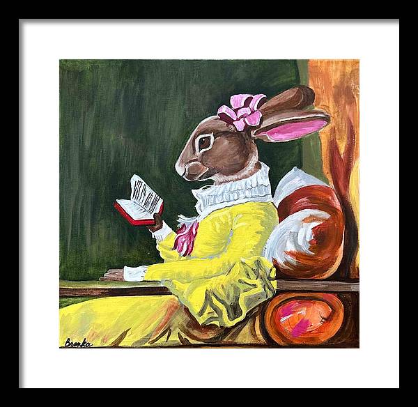 Reading Rabbit - Framed Print
