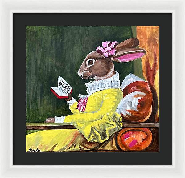Reading Rabbit - Framed Print