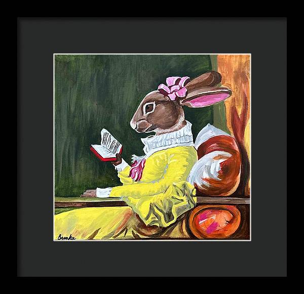 Reading Rabbit - Framed Print