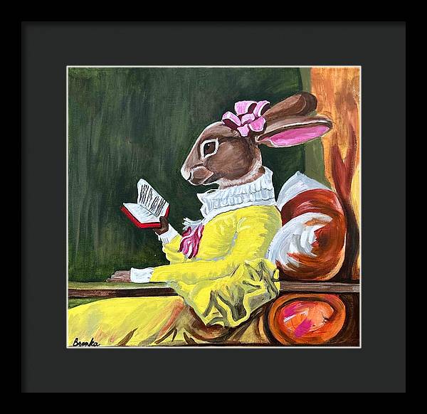 Reading Rabbit - Framed Print