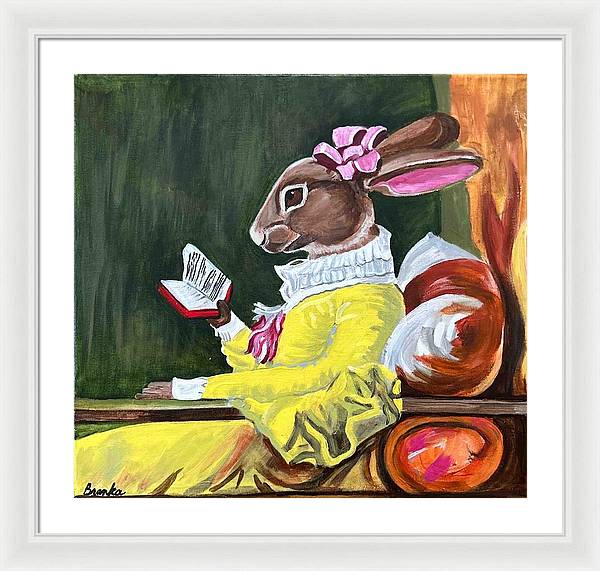 Reading Rabbit - Framed Print