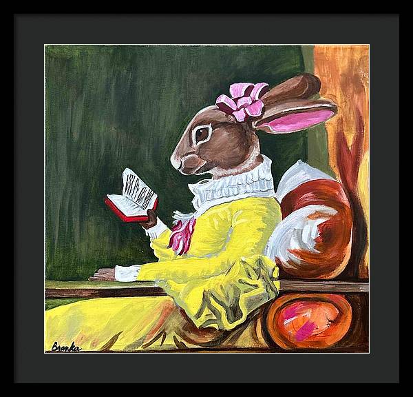 Reading Rabbit - Framed Print