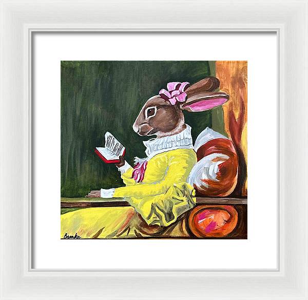 Reading Rabbit - Framed Print