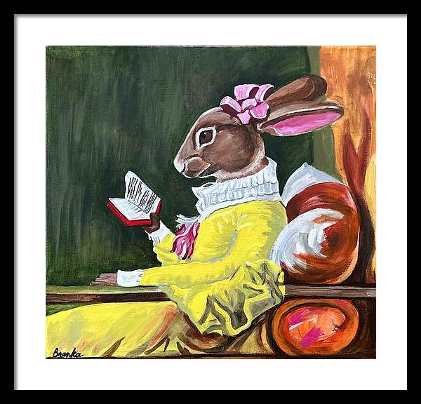 Reading Rabbit - Framed Print