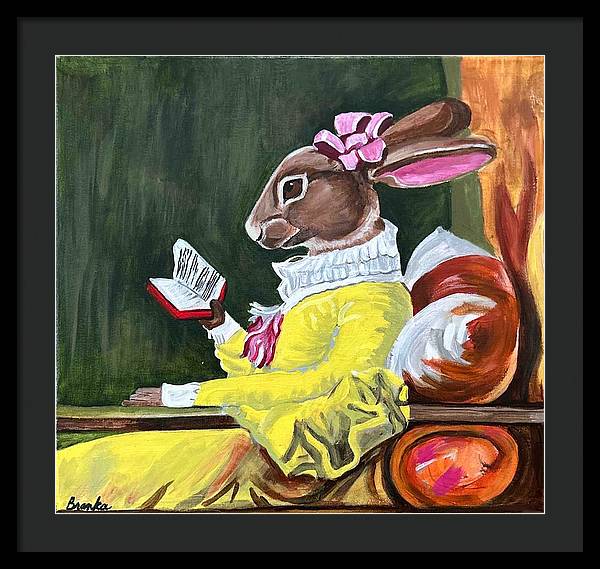 Reading Rabbit - Framed Print