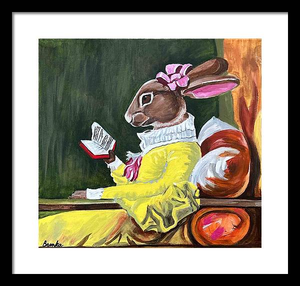 Reading Rabbit - Framed Print