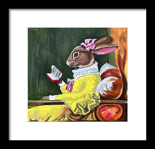 Reading Rabbit - Framed Print
