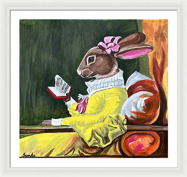 Reading Rabbit - Framed Print