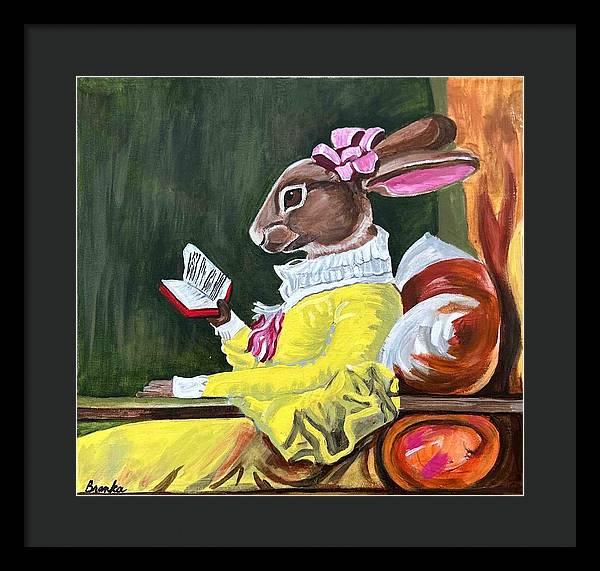 Reading Rabbit - Framed Print