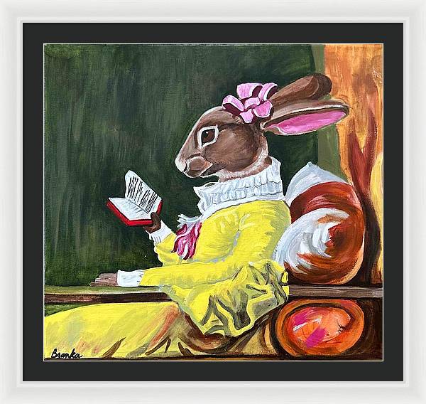 Reading Rabbit - Framed Print