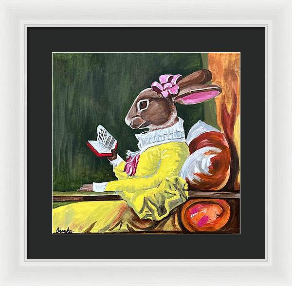 Reading Rabbit - Framed Print