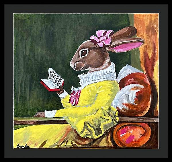 Reading Rabbit - Framed Print