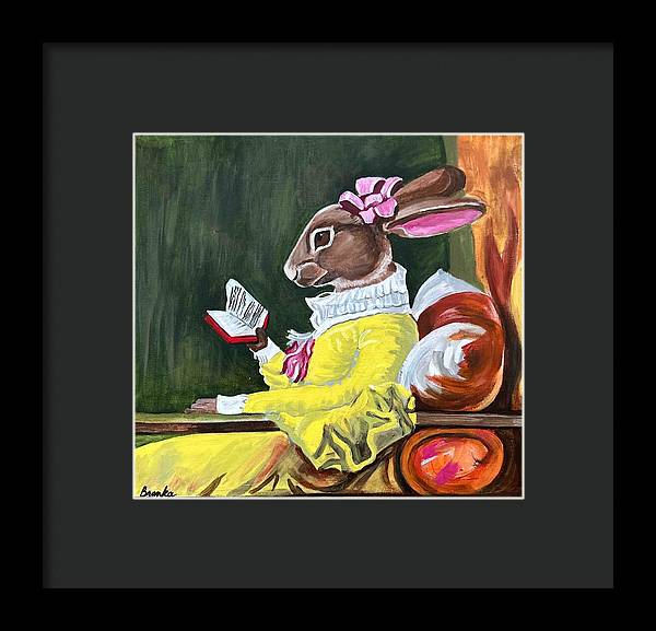 Reading Rabbit - Framed Print