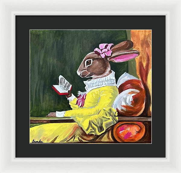 Reading Rabbit - Framed Print