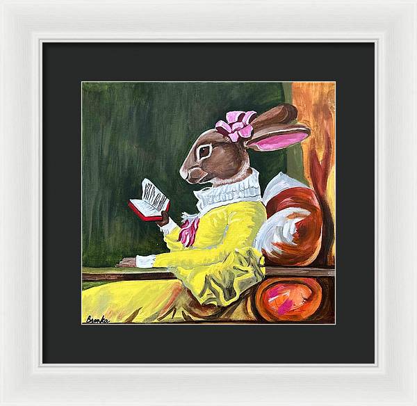 Reading Rabbit - Framed Print