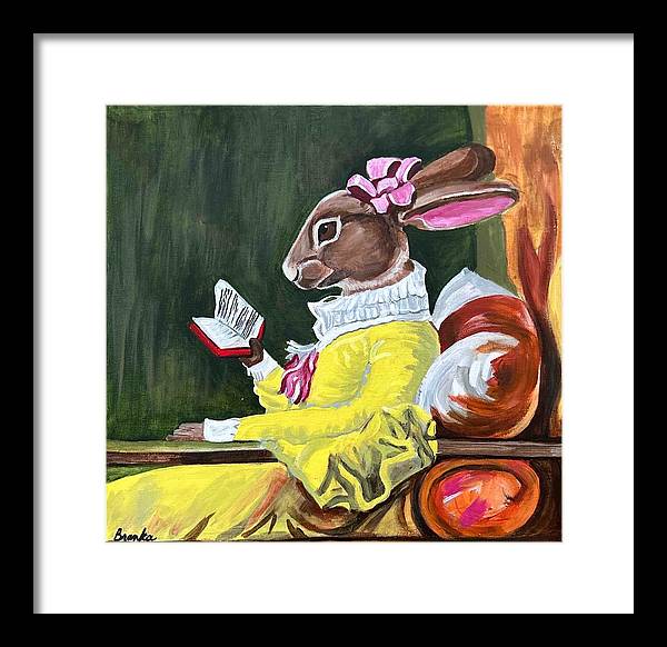 Reading Rabbit - Framed Print