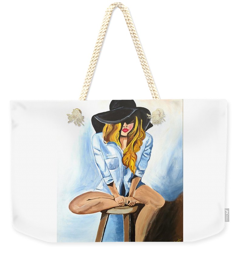 Sitting Jean Girl  - Weekender Tote Bag
