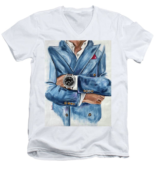 Suit Man - Men's V-Neck T-Shirt