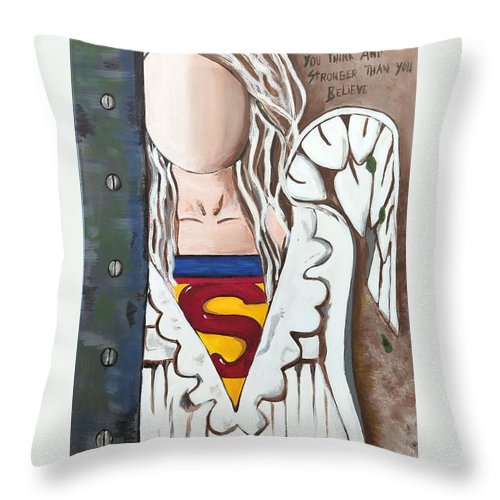 Superwoman Angel - Throw Pillow