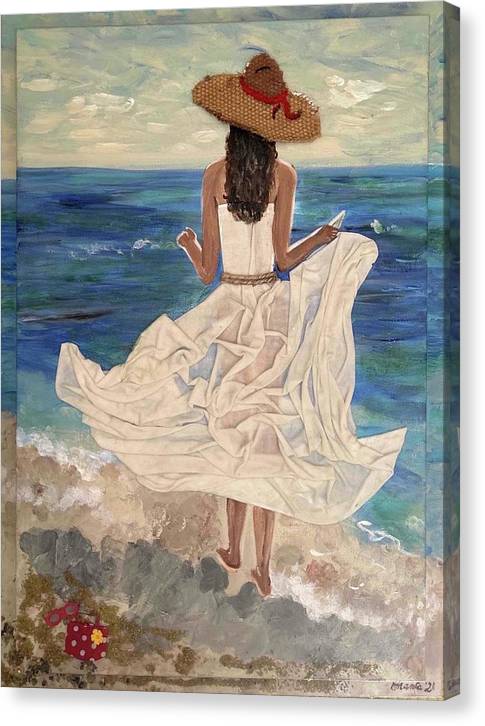 Women on Beach - Multimedia - Canvas Print