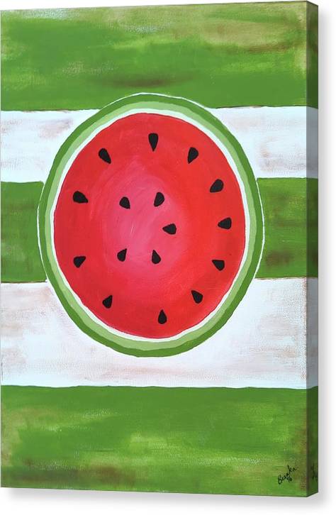 Watermelon Slice - Canvas Print