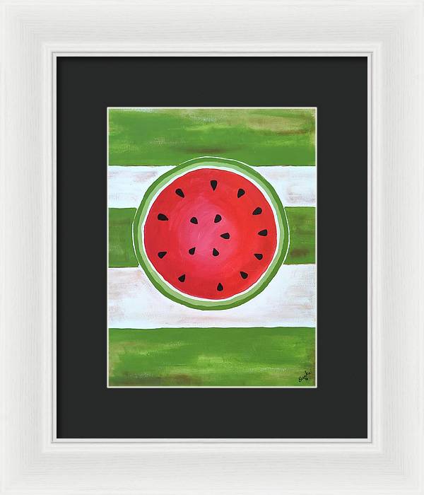 Watermelon Slice - Framed Print