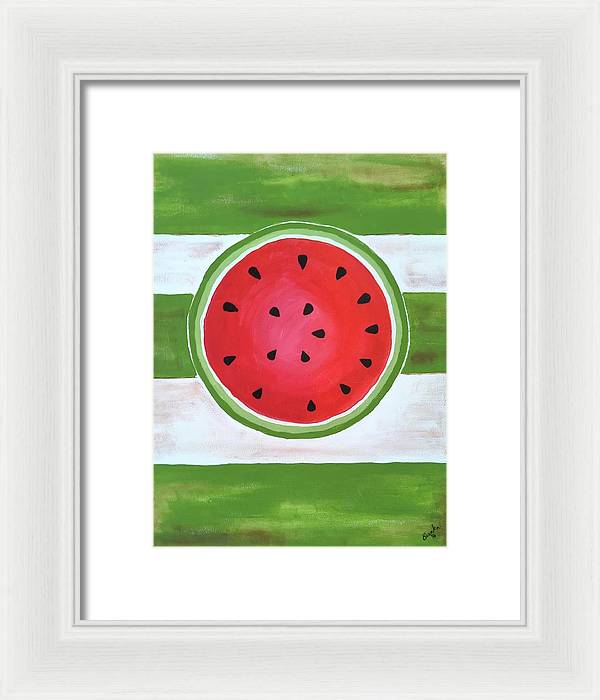 Watermelon Slice - Framed Print