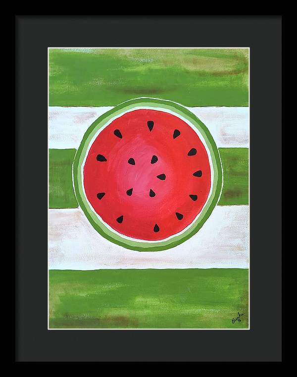 Watermelon Slice - Framed Print