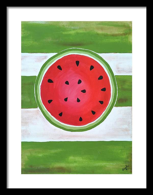Watermelon Slice - Framed Print