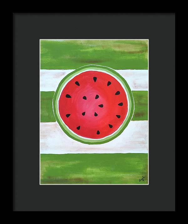 Watermelon Slice - Framed Print