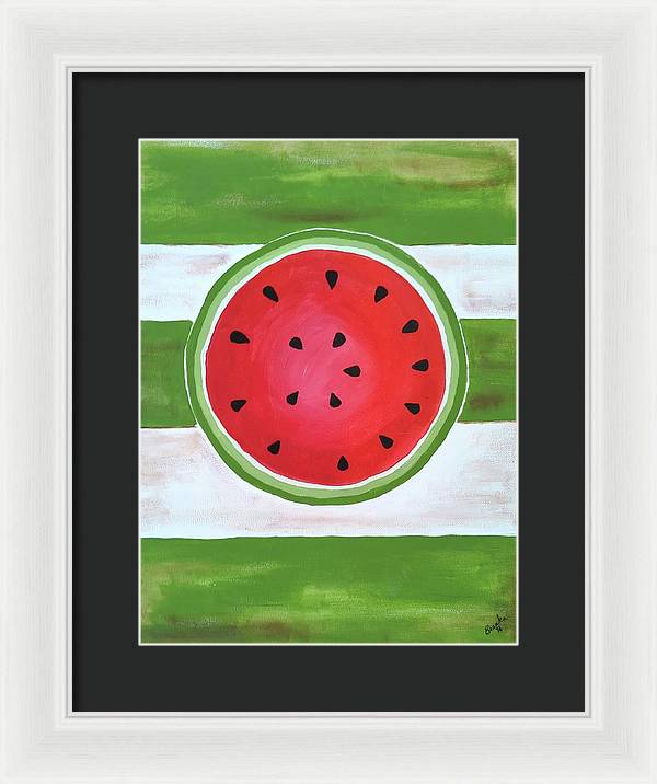 Watermelon Slice - Framed Print