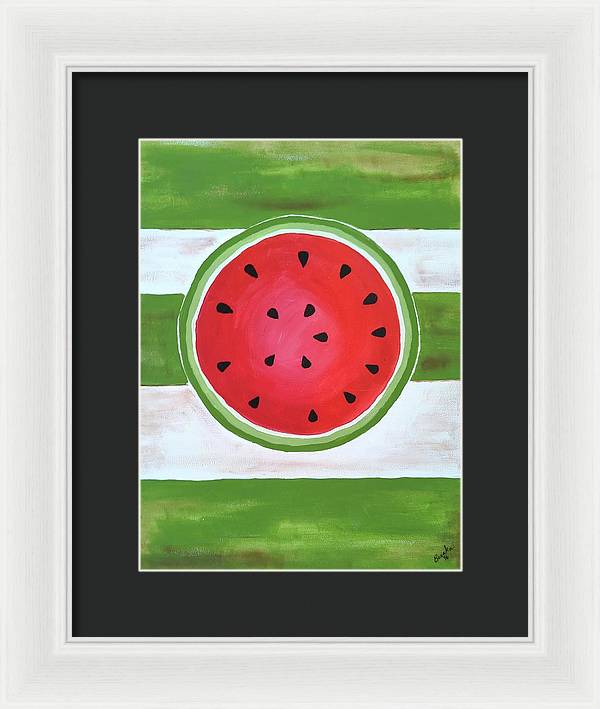 Watermelon Slice - Framed Print