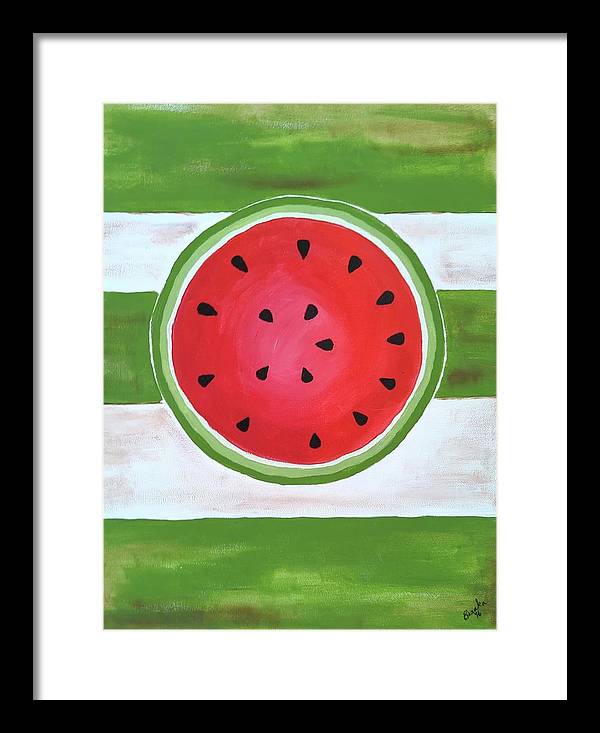 Watermelon Slice - Framed Print
