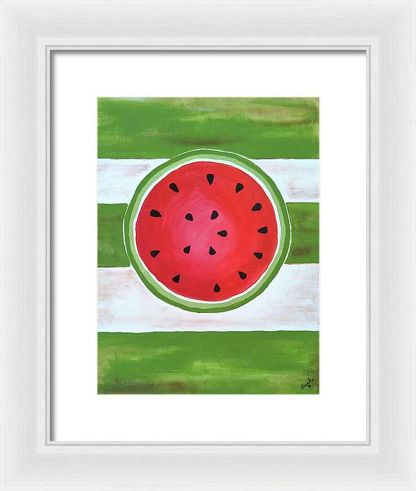 Watermelon Slice - Framed Print