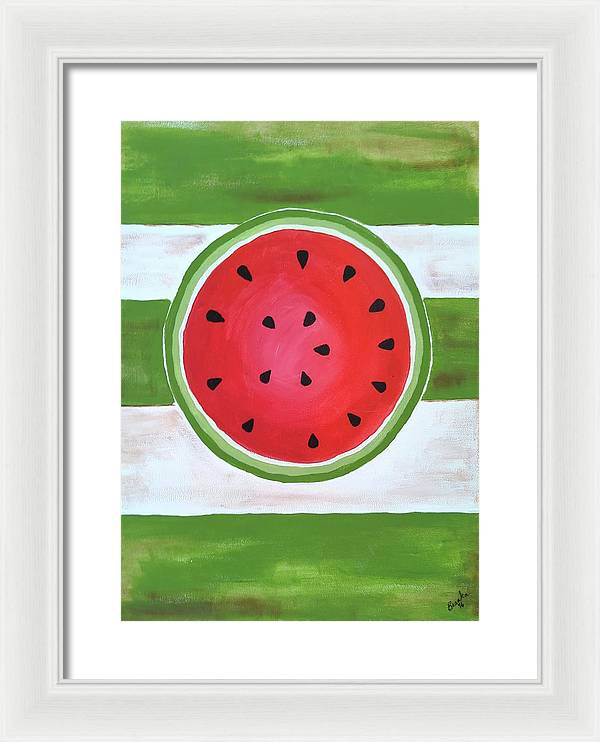 Watermelon Slice - Framed Print